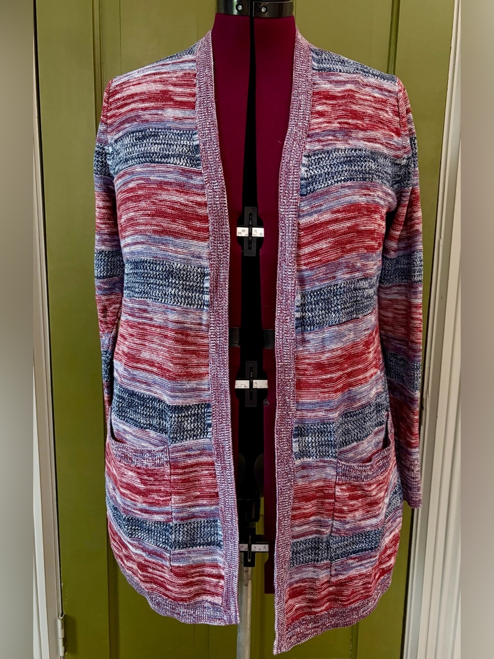 Eddie Bauer Space Dye Cotton Cardigan -Large
